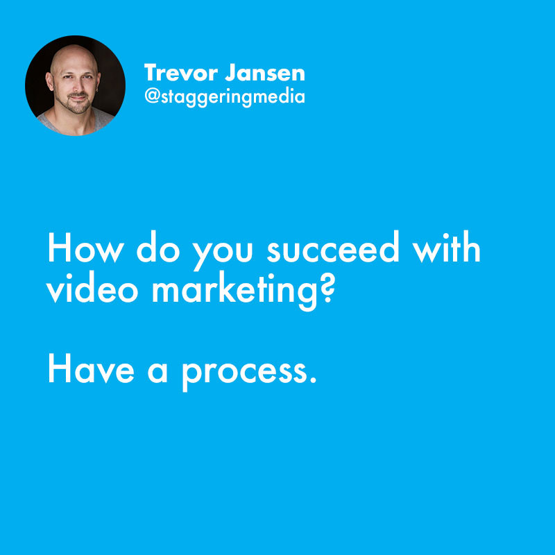 Have a process to succeed with video marketing